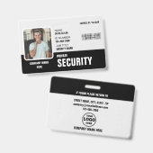 Scherp en professioneel: aangepaste beveiligings-I Badge (Voor- en achterkant)