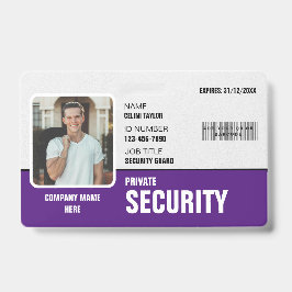 Scherp en professioneel: aangepaste beveiligings-I Badge