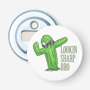 Scherp gast bro button flesopener