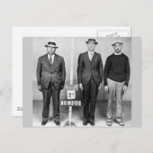 Scherp gedrukte Mannen: 1933 Briefkaart (Voorkant / Achterkant)