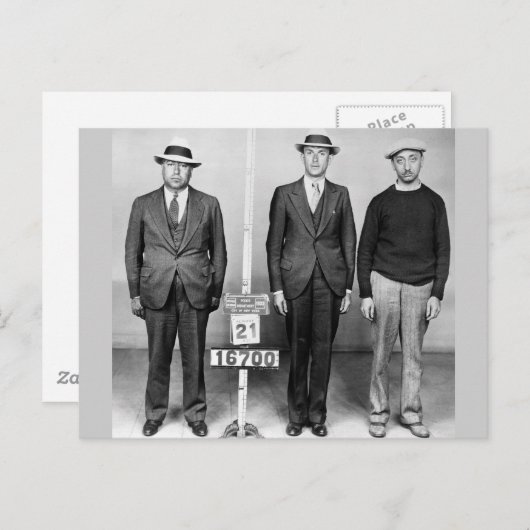 Scherp gedrukte Mannen: 1933 Briefkaart (Voorkant / Achterkant)