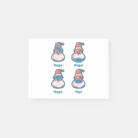 scherp gelaatsmasker santa claus xmas post-it® notes (Voorkant)