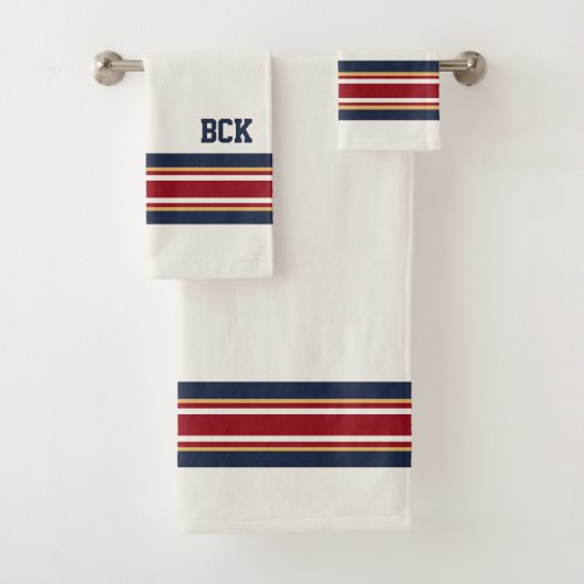 Scherp gepersonaliseerde IJshockey Cream Shirt Str Bad Handdoek (Insitu)