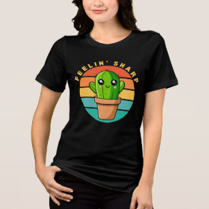 Scherp gevoel Funny Kawaii Schattig Cactus Citaat Tri-Blend Shirt
