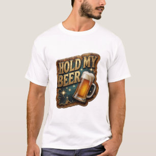 Scherp HOUD MIJN BIER Quote T-shirt