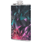 "Scherp licht geometrische vormen Abstracte Neon P Heupfles (Links)