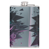 "Scherp licht geometrische vormen Abstracte Neon P Heupfles (Achterkant)