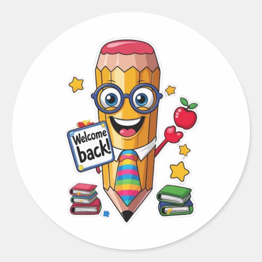 Scherp Ogend – Welkom Terug! Ronde Sticker (Voorkant)