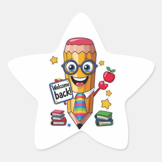 Scherp Ogend – Welkom Terug! Ster Sticker (Voorkant)