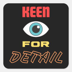 scherp oog vierkante sticker