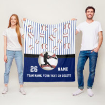 Scherp persoonlijke Blanket met Baseball, 3 tekst
