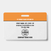 Scherp & Professioneel: Aangepaste Identificatieka Badge (Achterkant)