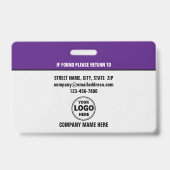 Scherp & Professioneel: Aangepaste Identificatieka Badge (Achterkant)