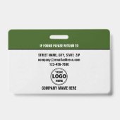 Scherp & Professioneel: Aangepaste Identificatieka Badge (Achterkant)