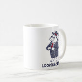 Scherp uitziende keurige Franse Bulldog Grappige C Koffiemok (Voorkant rechts)
