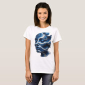 Scherp Zilver ABSTRACTE KUNST Abstract ontwerp T-shirt (Voorkant volledig)