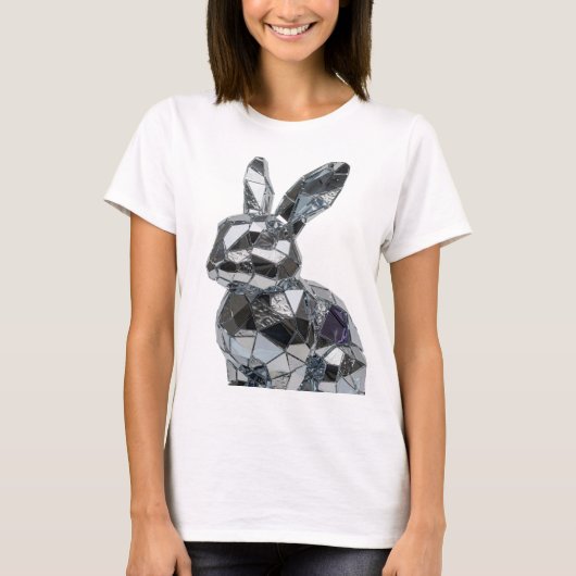 Scherp Zilver ABSTRACTE KUNST Grafisch ontwerp T-shirt (Voorkant)