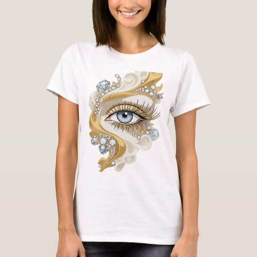 Scherp Zilver ABSTRACTE KUNST Modern Design v2 T-shirt (Voorkant)