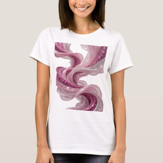 Scherp Zilveren WAVE Design T-shirt (Voorkant)