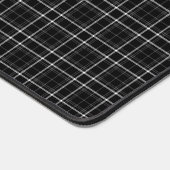 Scherp zwart-wit plaid monogram bureaumat (Hoek)