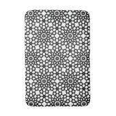 Scherp zwart-wit sneeuwvlokpatroon badmat (Voorkant Verticaal)