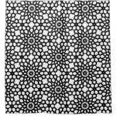 Scherp zwart-wit sneeuwvlokpatroon douchegordijn (Voorkant)