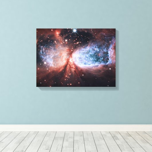 Scherpe 2-106 Nebula Stars Space Canvas Afdruk (Insitu (Houten vloer))