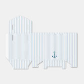 Scherpe Anker Blauwe Streep Preppy Bedankdoosjes (Uitgevouwen)
