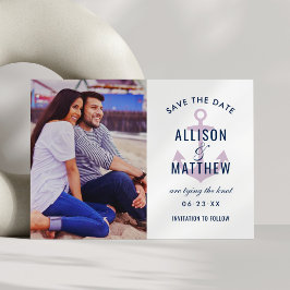 Scherpe Anker Lavendel Foto Bruiloft Save The Date