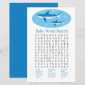 Scherpe Baby shower Word Search Game (Voorkant / Achterkant)