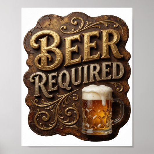 Scherpe BIER VEREIST Poster (Voorkant)