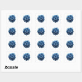 Scherpe Blauwe BLAUWE ROZEN Sticker Afdruk (Vel)