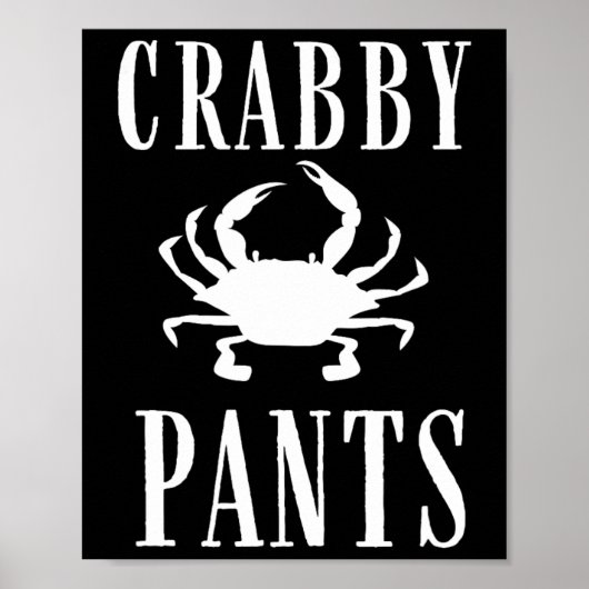 Scherpe Broek Grappige Krab Poster (Voorkant)