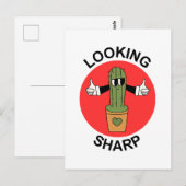 Scherpe Cactusgrap Briefkaart (Voorkant / Achterkant)