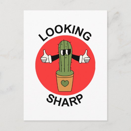 Scherpe Cactusgrap Briefkaart (Voorkant)