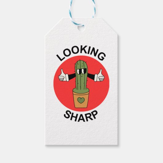 Scherpe Cactusgrap Cadeaulabel (Voorkant)