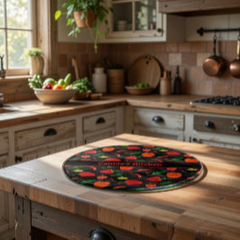 Scherpe Chilipeper Patroon Gepersonaliseerd Glas Snijplank