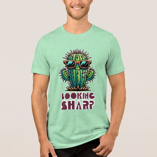 Scherpe Cool Cactus bekijken Tri-Blend Shirt (Voorkant)
