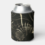 Scherpe curven op heldere kaki en donkere achtergr blikjeskoeler (Blikje Voorkant)