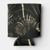 Scherpe curven op heldere kaki en donkere achtergr blikjeskoeler (Voorkant)