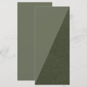Scherpe Diagonale Mosgroene Menu (Voorkant / Achterkant)
