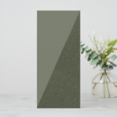 Scherpe Diagonale Mosgroene Menu (Staand voorkant)