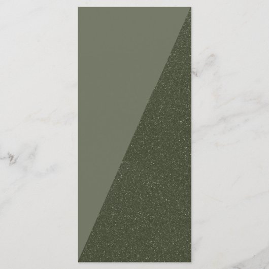 Scherpe Diagonale Mosgroene Menu (Voorkant)
