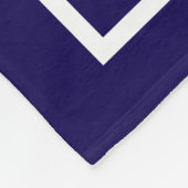 Scherpe Donkerblauwe & Witte Anker & Achternaam Fleece Deken (Hoek)