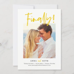 Scherpe Eindelijk Aangepaste Kleur Save The Date K Bedankkaart