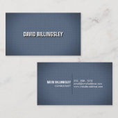 Scherpe en schone schaduwtekst op blauwe textuur visitekaartje (Voorkant / Achterkant)