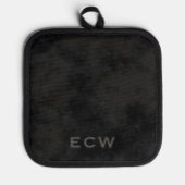 Scherpe faux gestempeld gevlekte zwarte pothouder pannenlap