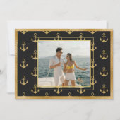 Scherpe foto gouden ankers Kerstkaart (Voorkant)