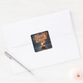 Scherpe Gelukkige Divali Diya Sticker Ontwerp (Envelop)