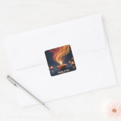 Scherpe Gelukkige Divali Diya Sticker Ontwerp (Envelop)